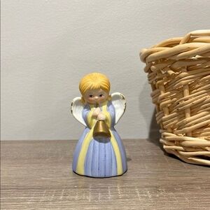 Vintage Angel Bell Figurine with Trumpet